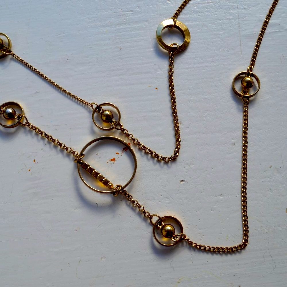 Layering Chain Gold Necklace 18.5"